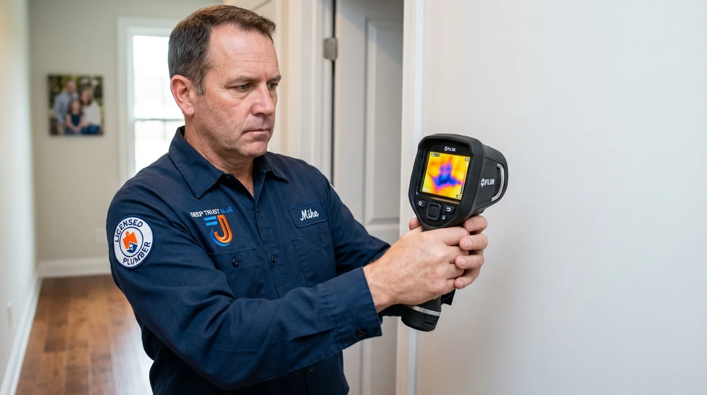 Thermal imaging leak detection by Johns Plumbing LLC in Colton