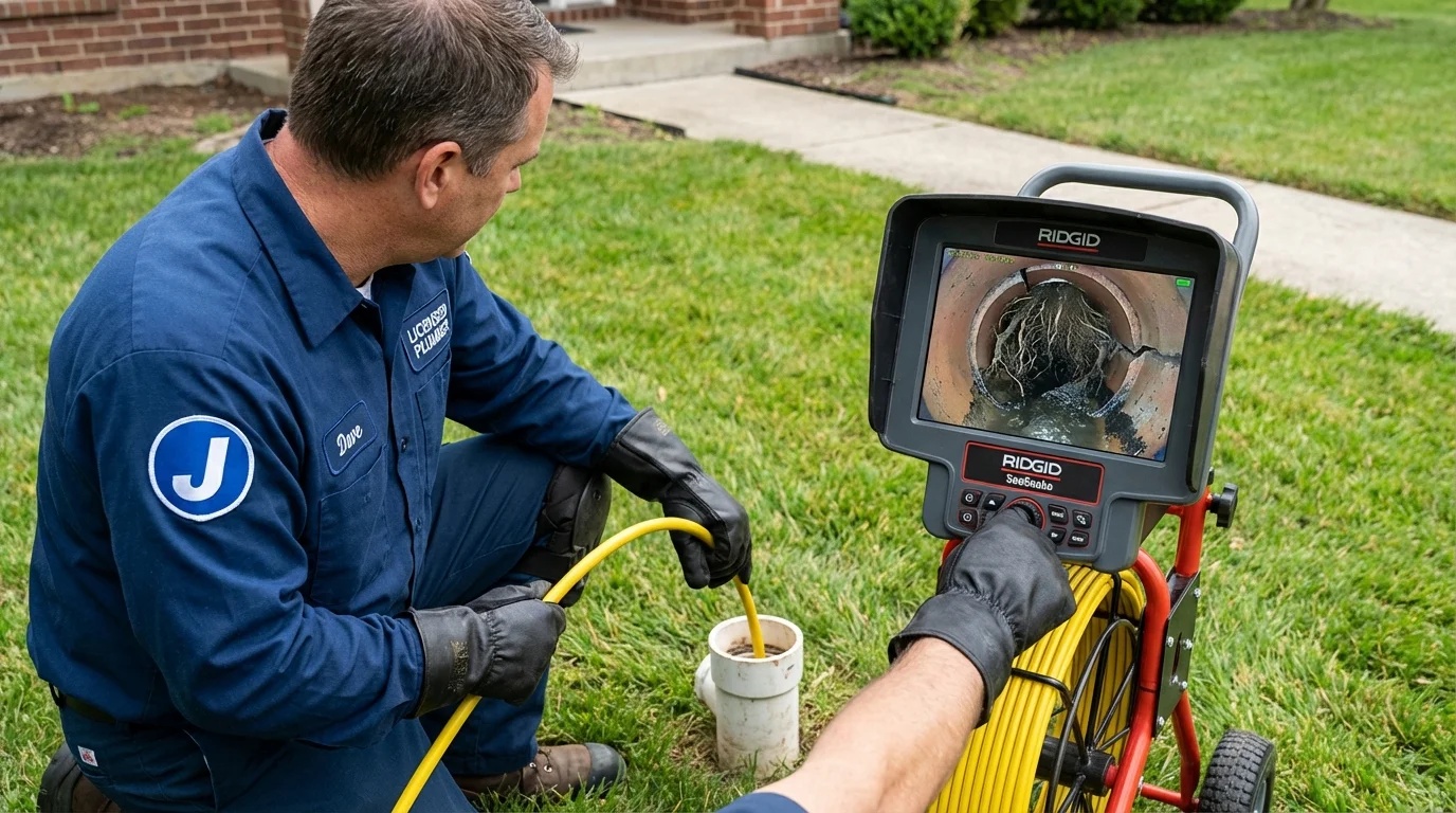 Sewer camera inspection being performed by Johns Plumbing LLC in Colton